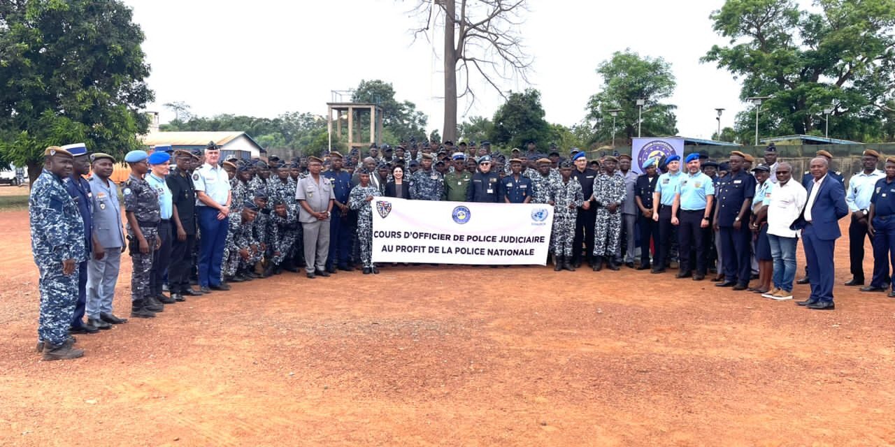 Centrafrique : 110 élèves OPJ entament une formation de trois mois