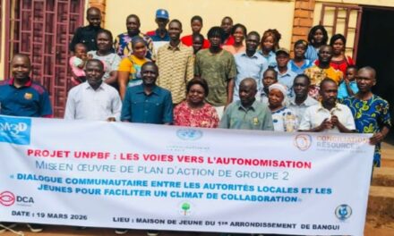 Centrafrique : un dialogue communautaire pour renforcer la collaboration entre les jeunes et les autorités locales dans le 1er arrondissement de Bangui