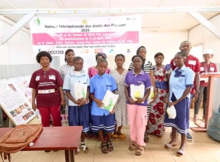 Des élèves de Gobongo, Miskine, Fatima et Martyrs sensibilisées par l’Institut Pasteur de Bangui sur les droits de la femme