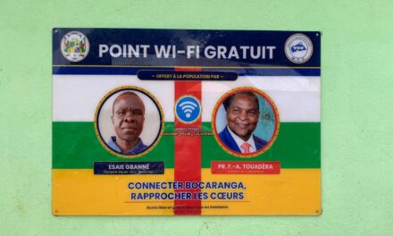 Le président Touadéra inaugure le tout premier point d’accès public gratuit à internet à Bocaranga