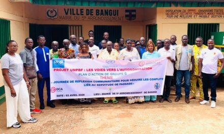 Bangui : le M3D sensibilise des habitants du 5ᵉarrondissement une sur la réduction des conflits liés à la servitude de passage