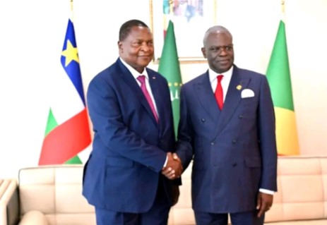 Diplomatie : Touadéra en visite à Brazzaville pour l’investiture de Sassou N’Guesso