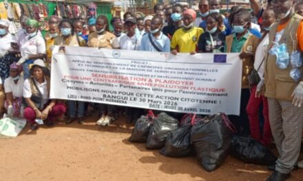 Centrafrique : une campagne du GTEDD-MDS-CA pour freiner la pollution plastique à Bangui