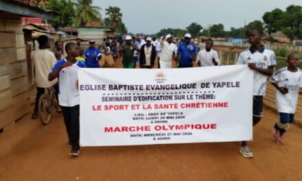 Centrafrique : l’Église baptiste évangélique de Yapélé sensibilise les fidèles sur le lien entre sport et santé chrétienne