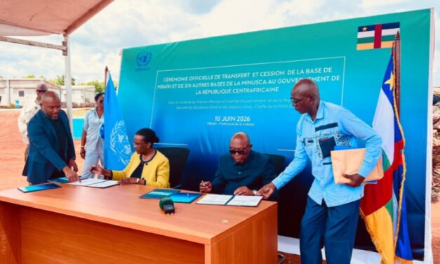 Passage de flambeau historique : la Minusca remet sept bases au Gouvernement centrafricain